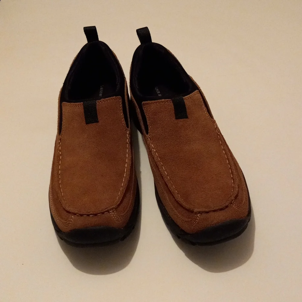 Lands End Men's Suede Slip On Shoes - Picture 1 of 8